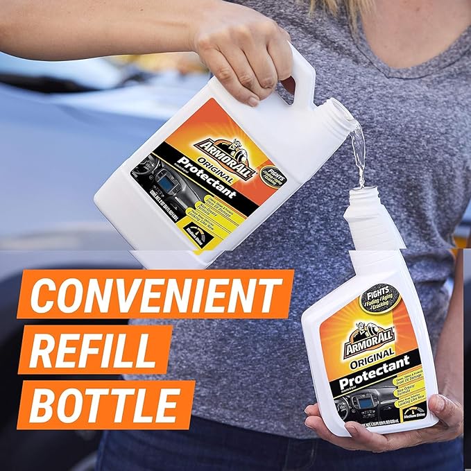 Armor All Car Protectant Refill, Car Interior Cleaner with UV Protection, 1 Gal Each