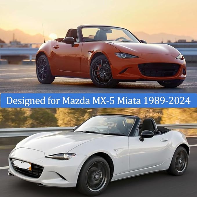 Indoor Car Cover Replace for 1989-2024 Mazda Miata MX-5 MX5 Luxurious Stretch Satin Ultimate Custom-fit Indoor Breathable Car Cover for Dust-Proof, Underground Garage, Car Show
