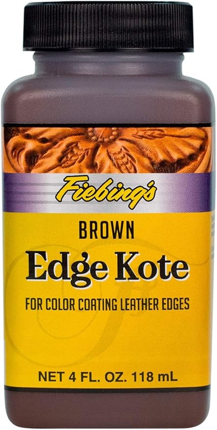 Fiebing's Edge Kote, 4 Oz. - Color Coats Leather Edges - Brown