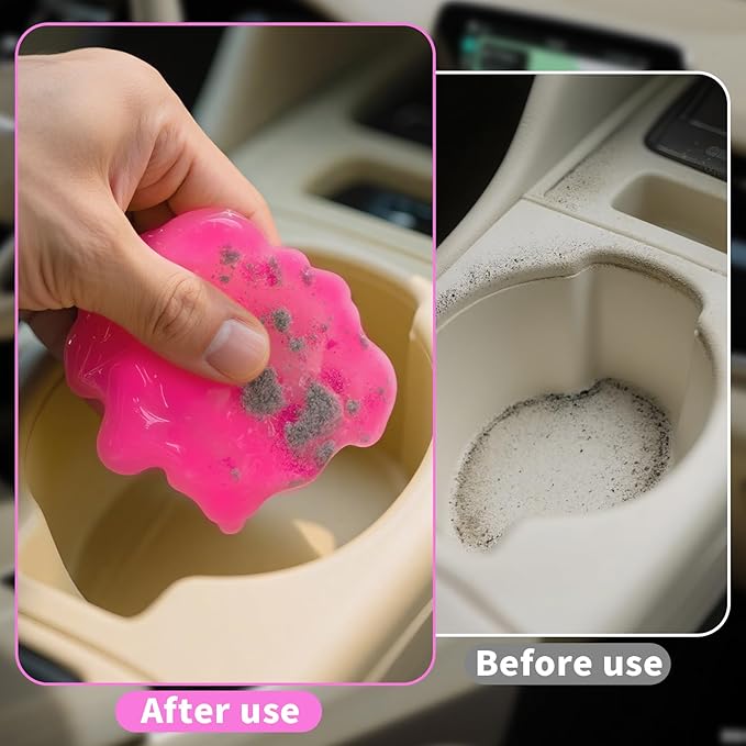 ASFSKY Car Cleaning Gel (Purple,Grape) Dust Cleaning Putty Universal Car Interior Cleaner Keyboard Dust Remover Car Slime Gifts for Men Women Girl（1 Pack）