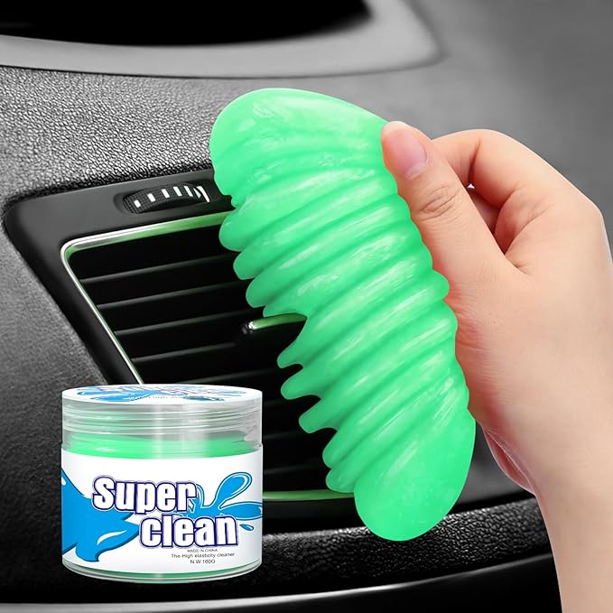 Car Cleaning Gel Car Cleaning Putty Car Putty Car Interior Cleaner Car Slime Car Detailing Kit Car Accessories Gifts for Men Women Stocking Stuffers Green