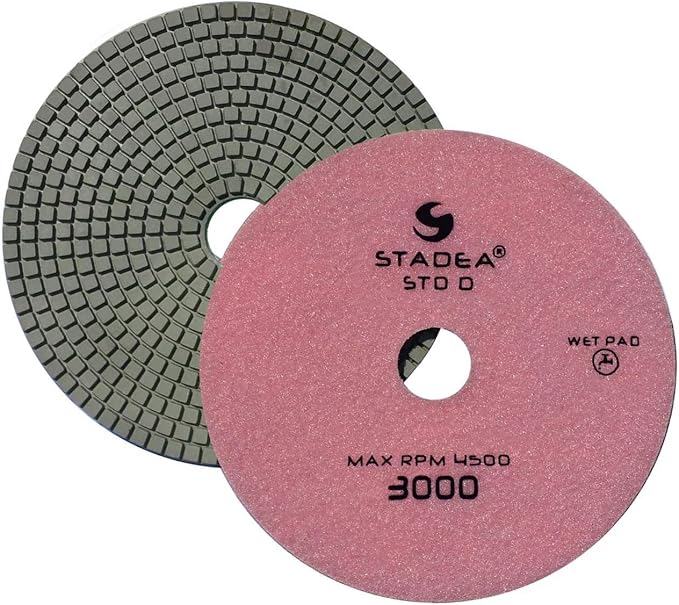 Stadea PPW257B Diamond Polishing Pad 7 Inch Grit 3000 For Marble Concrete Stones Terrazzo Granite Floor Polishing