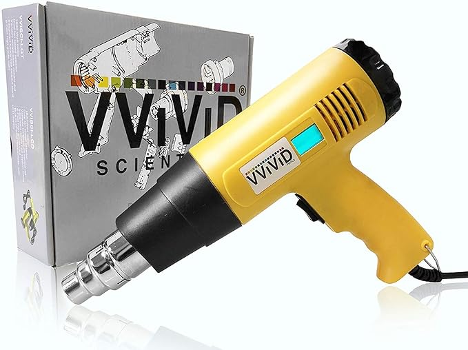 VViViD Professional Vinyl Wrap Heat Gun Including Precision Nozzle and Digital Temperature Readout