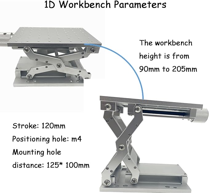 INTBUYING One-Dimensional Marking Machine Table for Laser Marking Engraving Machine Portable 1D Workbench