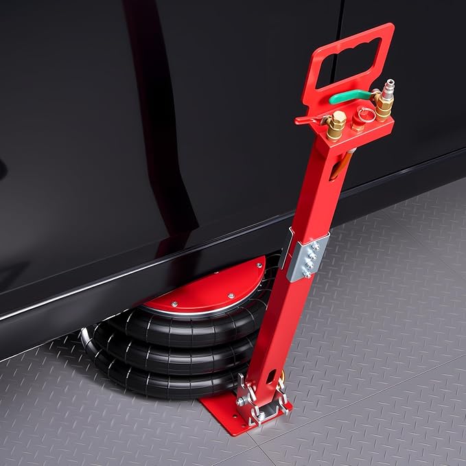 VEVOR Air Jack, 5 Ton/11023 lbs Triple Bag Air Jack, Airbag with Six Steel Pipes, Lift Up to 18.3 inch/464 mm, 4-10 s Fast Lifting Pneumatic with Adjustable Long Handle for Cars, SUVs, Pickup Trucks