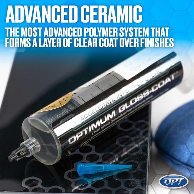 Optimum Gloss-Coat Ceramic Coating - One Vehicle Kit, 3 Year DIY Ceramic Coat, Protects Paint, Plastic, Wheels, Use on Cars, Trucks, SUVs, Boats, RVs (10 CC)