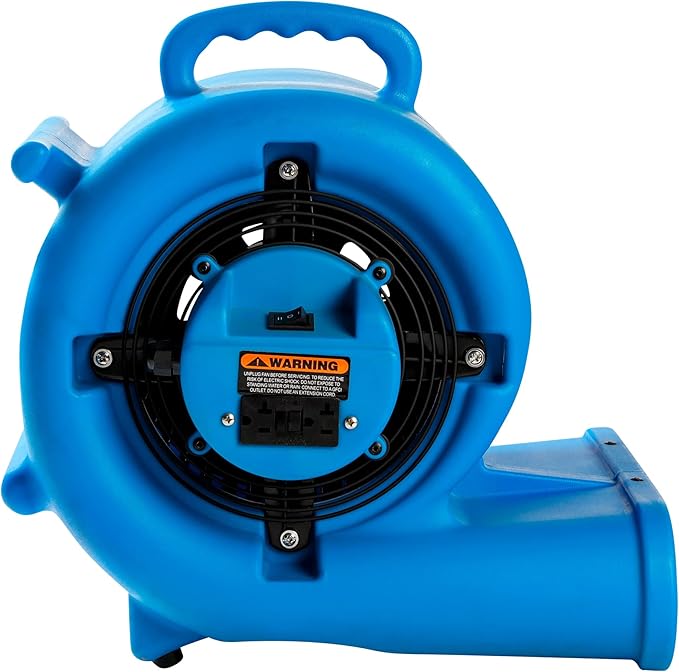 Mounto 1/3hp Air Mover 2000cfm Carpet Dryer Blower Floor Drying Fan - 3-Speed Air Mover w/Dual GFCI Outlet, 25ft Power Cord for Drying, Cooling, Air Circulation