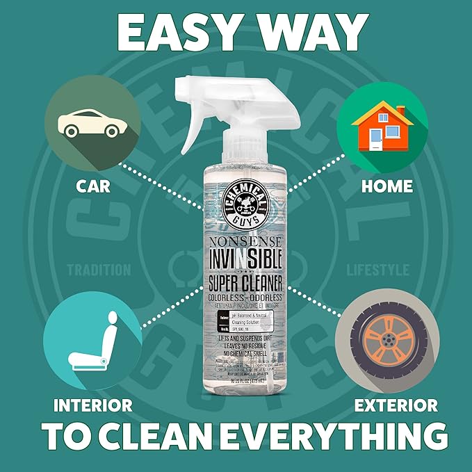 Chemical Guys Nonsense, Odorless Cleaner For Car Interior and Exterior All Purpose Cleaning Spray for Vinyl, Rubber, Plastic, Carpet, Upholstery, and Engine Bays Foaming Deep Cleaning Formula 16 oz