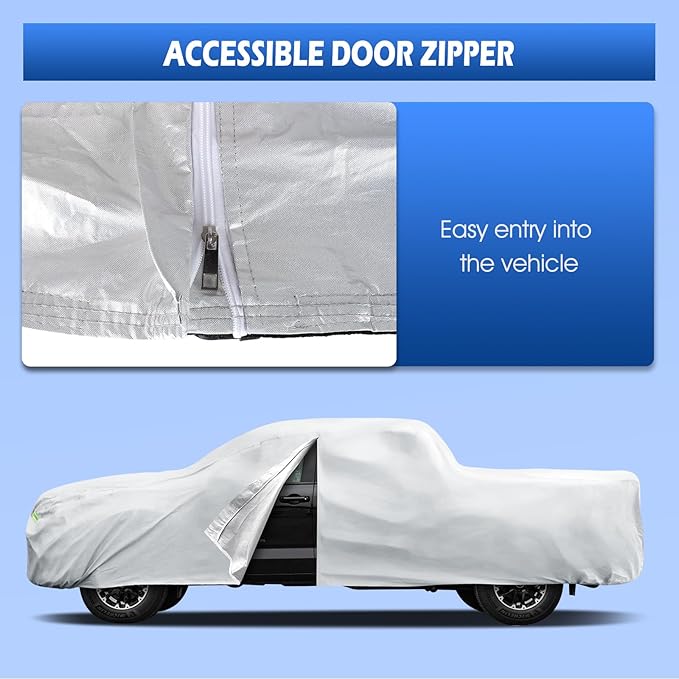 Car Cover Custom Fit for Toyota Tundra 5.5Ft Bed 2000-2026, Migaven Waterproof Full Exterior Cover Sun Rain Protection with Door Zipper (Not Include Mirror Pocket)