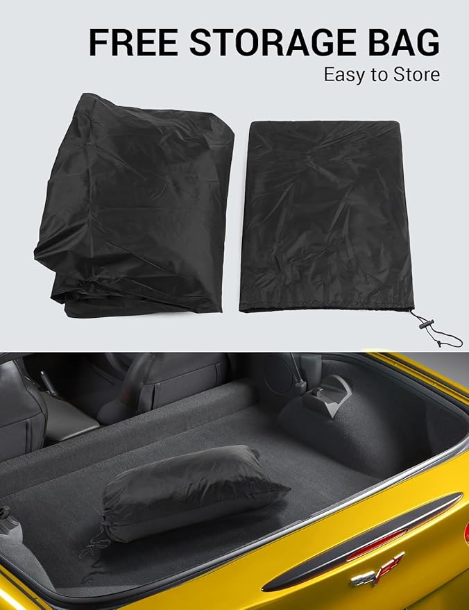 Proadsy 2026 Upgrade Car Cover Compatible with C4 Corvette 1984-1996 Windproof All Weather Waterproof Sun Rain UV Dust Snow Protection Outdoor Covers