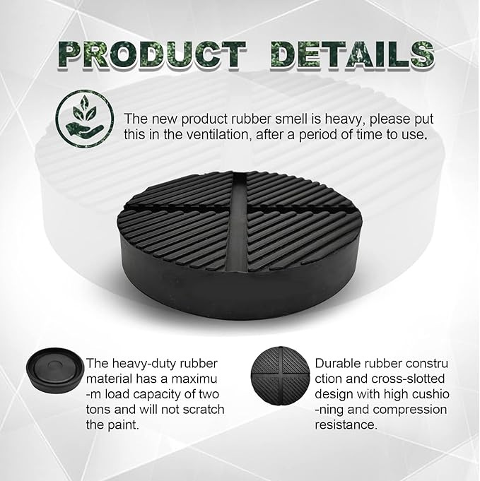Universal Floor Jack Adapter - Cross Groove Design, Side Frame Rail Protector, Jack Pad Adapter