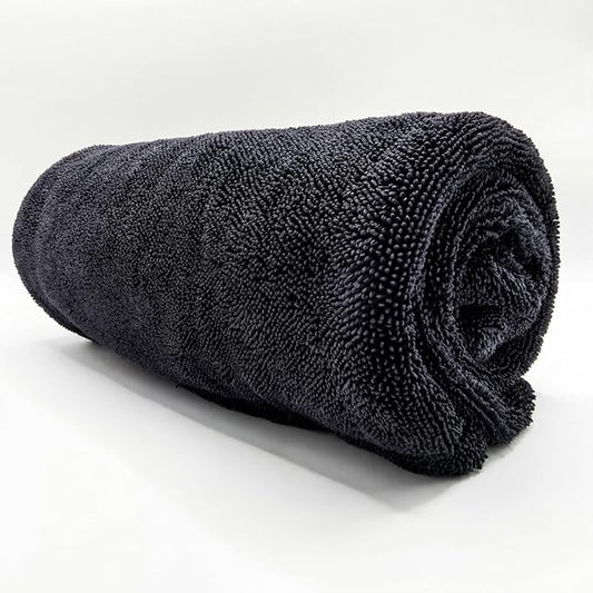 Microfiber Car Drying Towels,Extra Large 36x24 Inch,1300 GSM Super Absorbent & Scratch-Free for Auto Detailing, Streak-Free Drying Towel for Car,SUV,Truck,Van,Motorcycle - Charcoal Grey