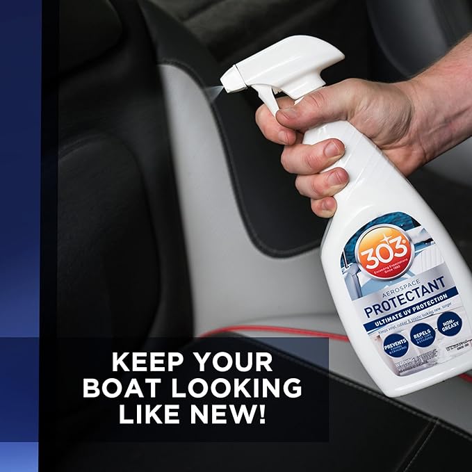 303 Products Marine Aerospace Protectant Spray – UV Protection, Repels Dust, Dirt, & Staining, Matte Finish, Restores Like-New Appearance, Outdoor Patio & Boat Cleaning Supplies 16 Fl. Oz.