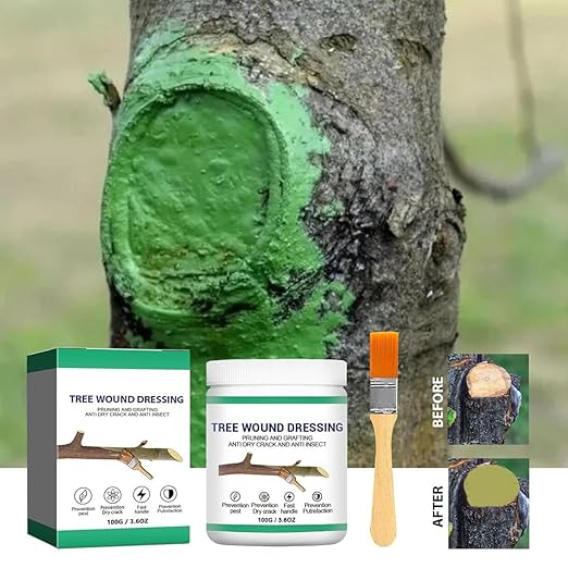 Tree Pruning Sealer,Tree Wound Sealer,Grafting Wax,Tree-bark Wound Repair,Tree Paint Protection,TreeSealer After Cutting,TreeWound Pruning Sealer with Brush (2)