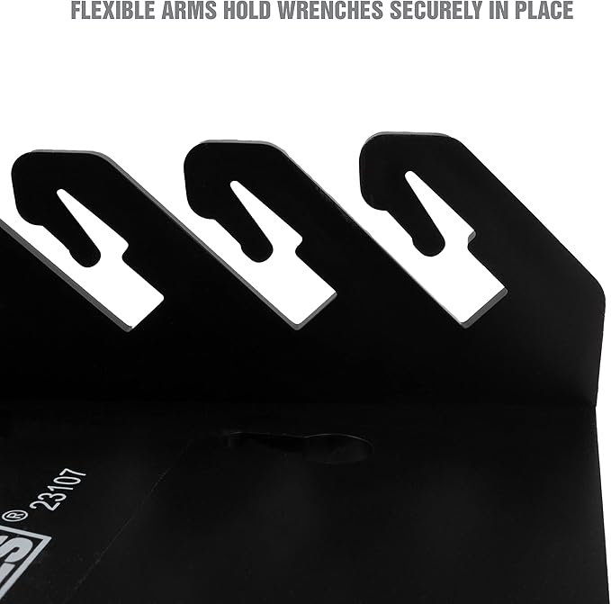 OEMTOOLS 23107 Reverse Wrench Organizer With Handle, For Shop, Garage, Or Tool Box, Organizers And Storage for Convenient Carrying, Case For Wrenches Or Pegboard Tool Holder, 13.8 Inches, Black