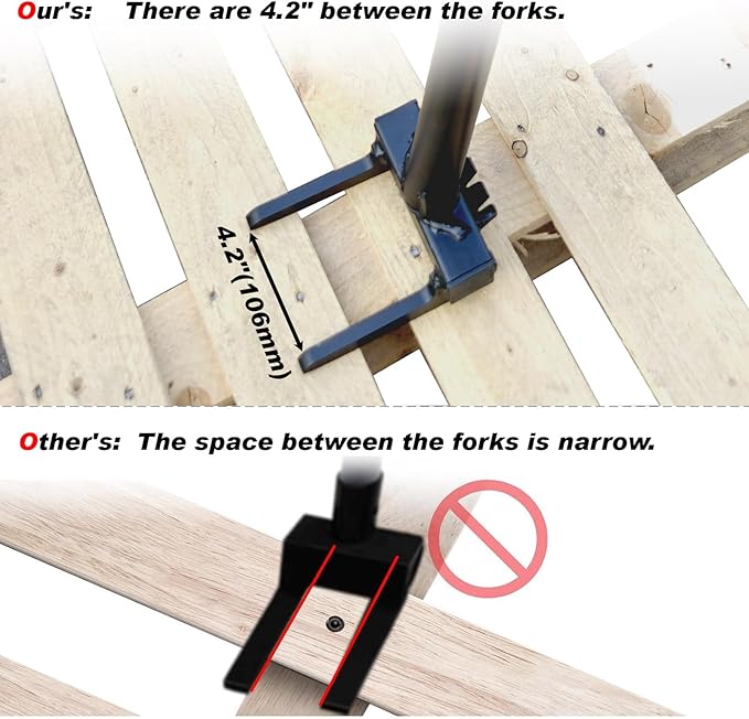 Pallet Buster with Handle 40’’ and Nail Puller, Fully Welded Deck Wrecker Pry Bar, Heavy Duty Pallet Deck Board Removal Tool, Industrial Breaker Bar for Removing or Tearing Down Woods, Black