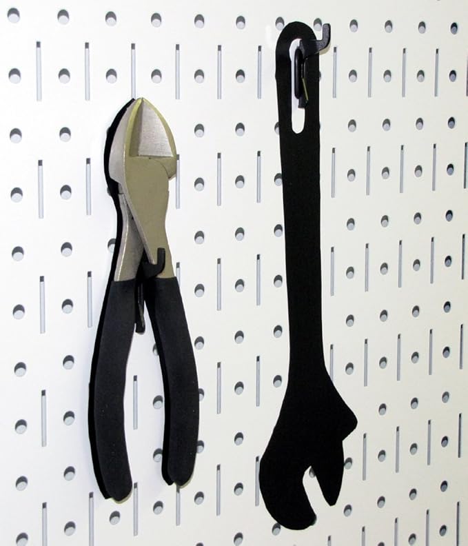 Wall Control Pegboard 32in x 16in White Metal Pegboard Tool Board Panel