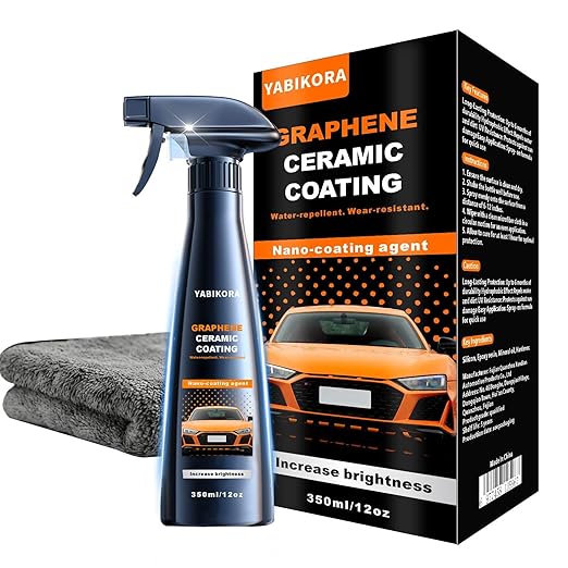 Ceramic Coating for Cars, Waterproof Auto Paint Coating - Graphene Infused, Scratch Resistant & High Gloss Auto Paint Sealant, Easy 1-Step Spray Application