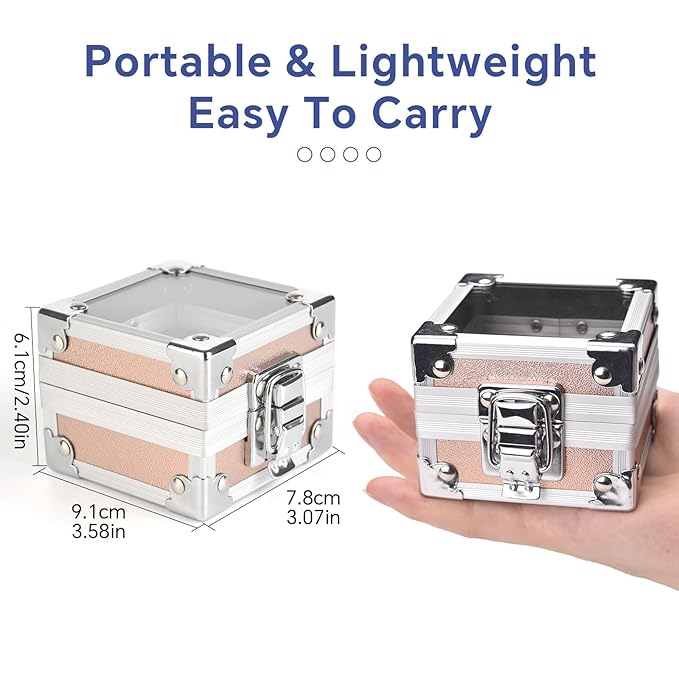 Nail Drill Bits Box Container 25 Hole Professional Nail Sander Storage Box Nail Art Tools Storage Container Nail Art Tools for Nail Art Sander Drill Bits Display Container (Aurora)