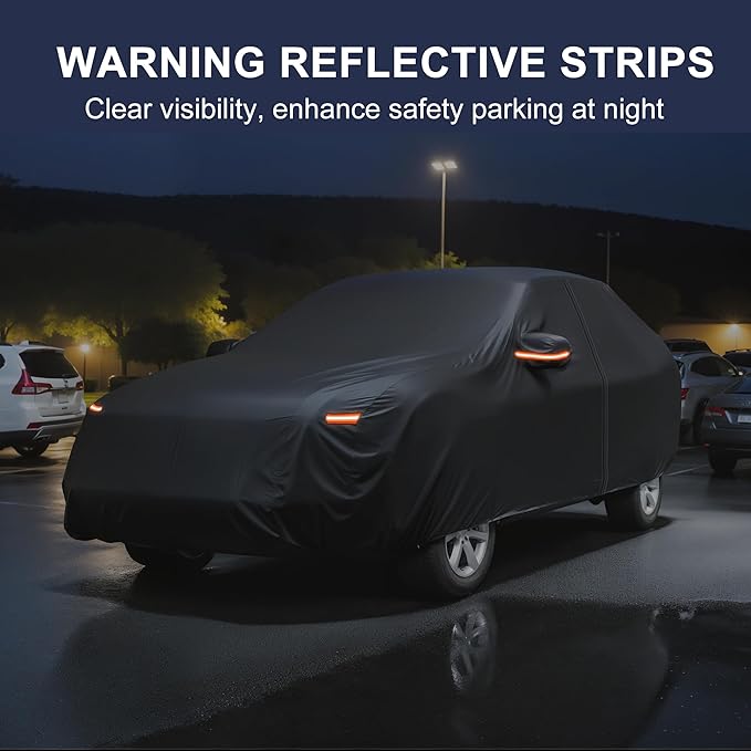 X AUTOHAUX Car Cover for Subaru Forester 210D-PU Outdoor Full Car Cover All Weather with Door Zipper for Waterproof Windproof Sun Rain Snow Protection