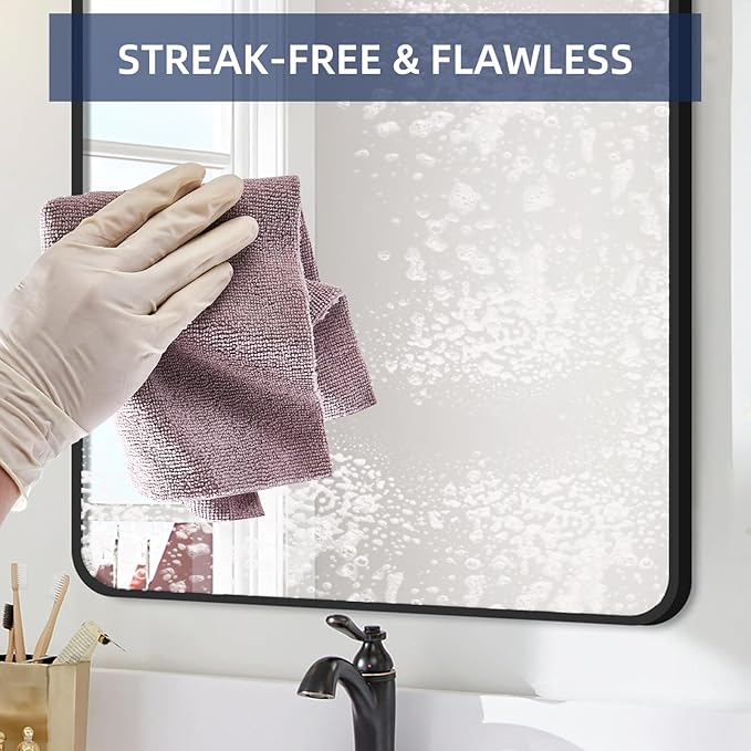 & PLUSH Microfiber Cleaning Cloth Roll - 50 Pack, Tear Away Microfiber Towels, 12" x 12", Reusable, Washable, Streak Free, Ultra Absorbent Dish Rags for Car, Home, Garage or Shop (Grey)