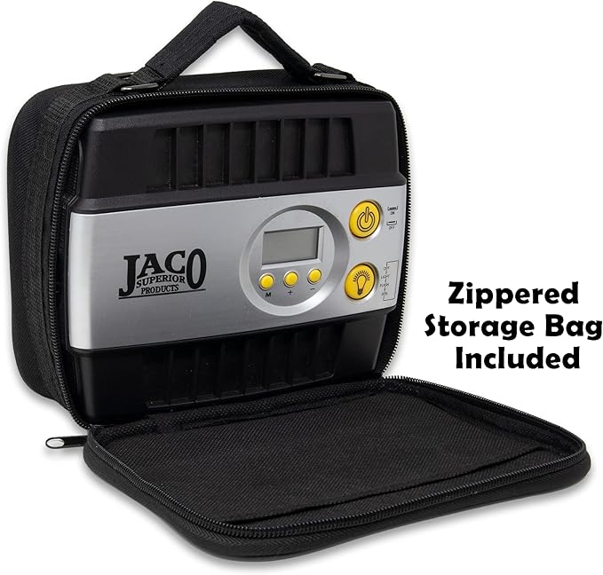 JACO SmartPro 12V Tire Inflator Air Compressor - Portable Automatic Digital Tire Pump (12-volt DC)