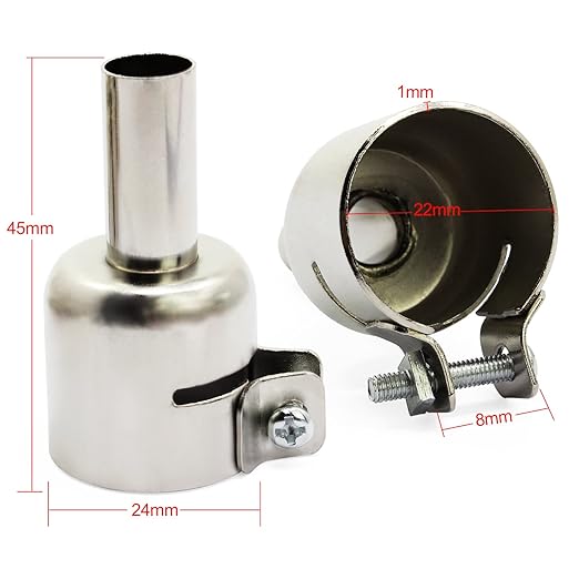 OCR 8PCS 3-12mm Heat Gun Nozzle Hot Air Gun Heat Resisting Nozzles Tips Tool for 850 Series Hot Air Soldering Station
