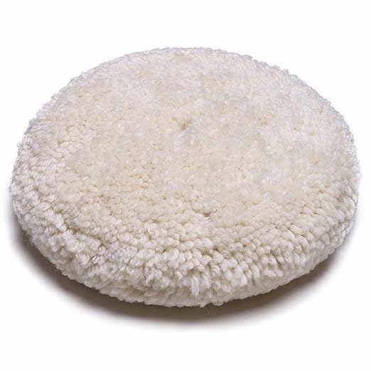 Gracefur 7" Double Sided Wool Buffing Pad for Buffing, Polishing, Cutting & Compounding - 2 Sided 7 Inch 100% Natural Wool Polishing Pad for Car, Marine, RV & Trucks