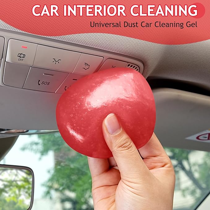 Car Cleaning Gel Car Cleaning Putty Car Putty Car Interior Cleaner Car Slime Car Detailing Kit Car Accessories Gifts for Men Women Stocking Stuffers Red