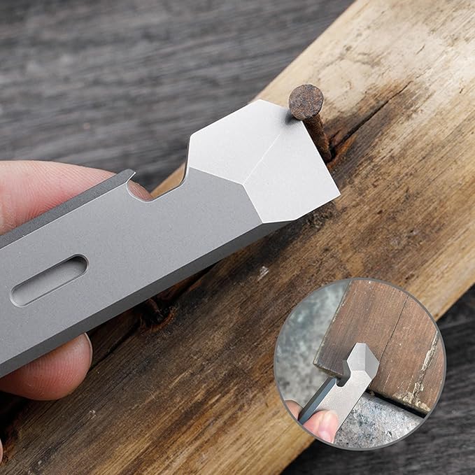 Titanium EDC Pry Bar,Portable Multitool Tool,Pocket Mini Pry Bar for Everyday Carry