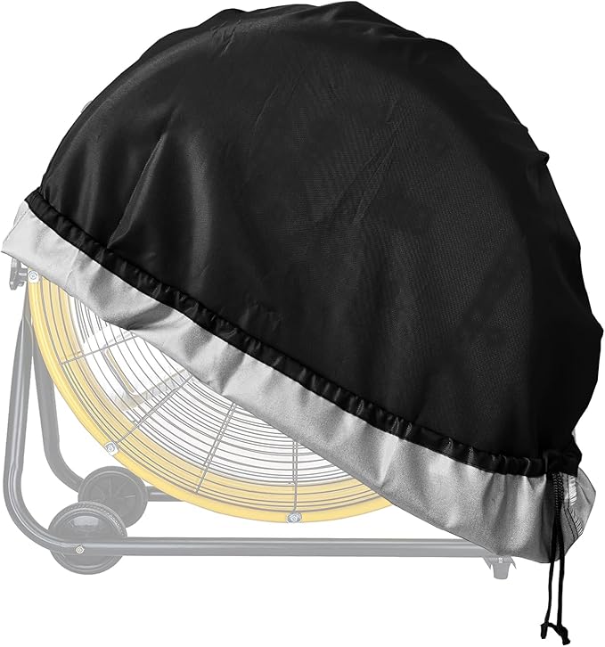 Bitubi Industrial Drum Fan Cover,Waterproof Outdoor Fan Covers,Compatible for 30 Inch Heavy Duty Metal Industrial Drum Fan,Black