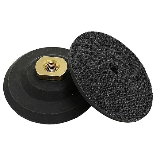 4 Inch Polishing Backing Pad Rubber Backer for Diamond Polishing Pad Holder Hook and Loop Connector 5/8"-11 Thread
