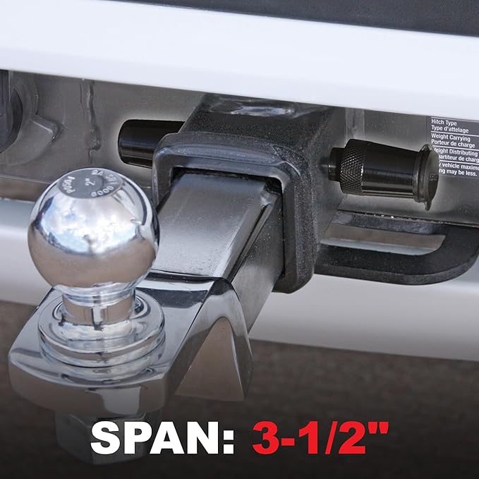 Trimax – T5Black – 5/8" Receiver Lock – 3.5" Span, Fits Class V Hitches, Machine-Forged Chrome Steel, Black Epoxy Coating, Anti-Theft Keyed Lock
