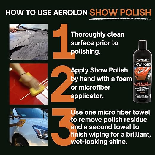 Show Polish: High Gloss Polish and Base Coat Sealer, Liquid Car Wax Shine with Polymer Paint Sealant Protection, Base Coat Sealant, All-in-One Polish and Protectant - 1 Gallon