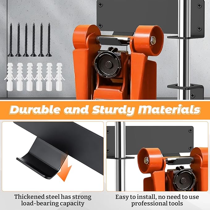 Floor Jack Stand Wall Mount Rack Organizer, Car Hydraulic Trolley Jack Stands Holder, Garage Tool Hangers Jack Stands Holder, Storage Rack Tower Racing Trailer Accessories Tool