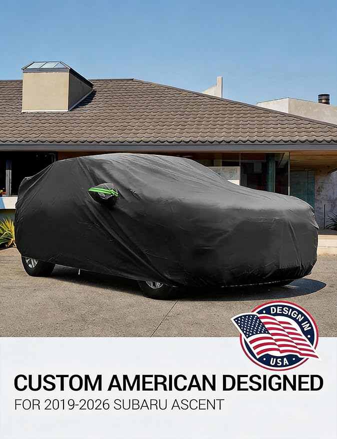 Proadsy Car Cover Custom Fit for Subaru Ascent 2019-2025 2026, Waterproof All Weather for Automobiles, Full Exterior Cover Rain Snow Sun Protector Indoor Outdoor Car Cover