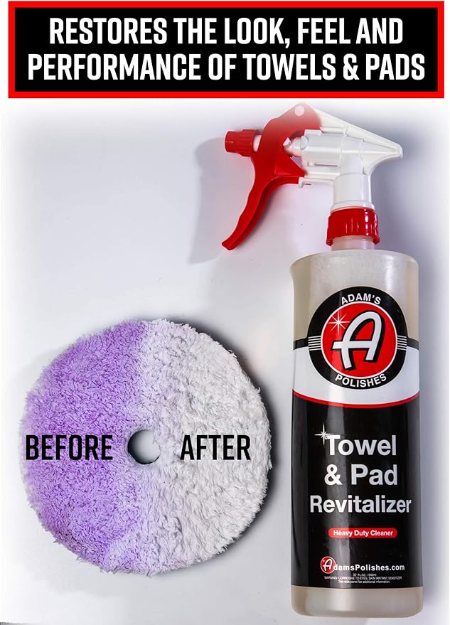 Adam's Polishes Microfiber Towel & Pad Cleaner - Keep Your Detailing Cloths, Applicators, & Pads Bright and Soft to Ensure a Scratch Free Surface - Tough on Grime, Gentle on Microfiber & Pads