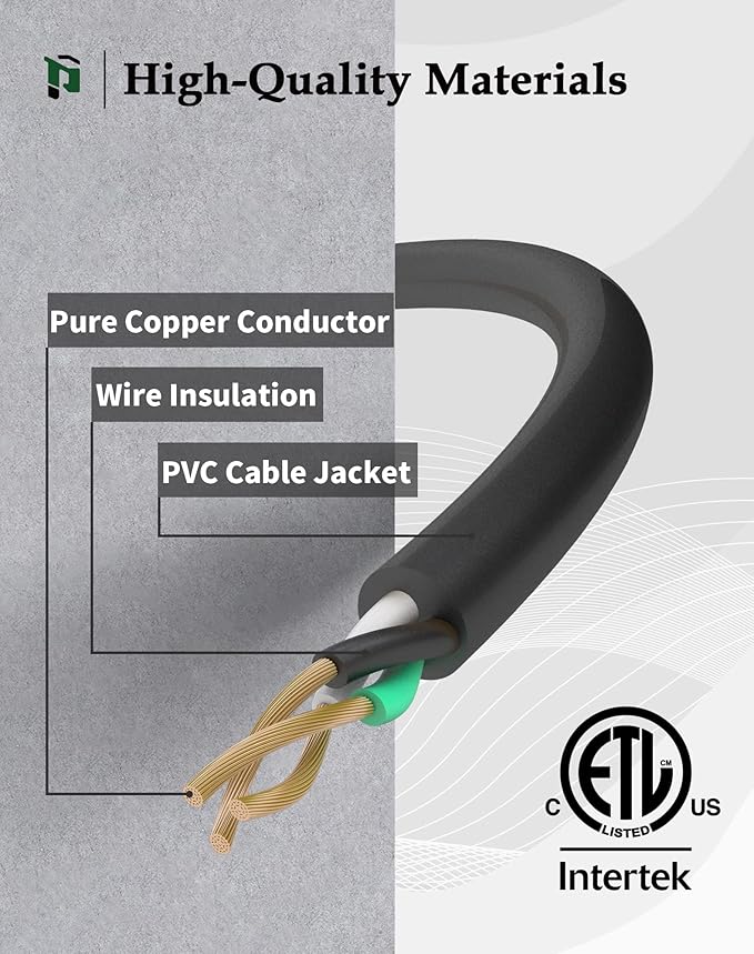 100Ft 12/3 Outdoor Extension Cord with 3-Outlets, Heavy Duty 12 Gauge 3 Prong Extension Cord Waterproof with Lighted end, 15A 12AWG 1875W SJTW, ETL Listed - Great for Garage, Garden and Home, Black