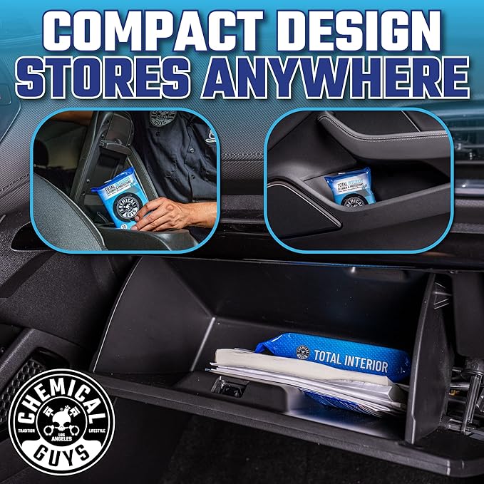 Chemical Guys PMWSPI22050 Total Interior Cleaner & Protectant Wipes Mega 100 Pack, Safe for Cars, Trucks, SUVs, Jeeps, Motorcycles, RVs & More ( 50 Ct)