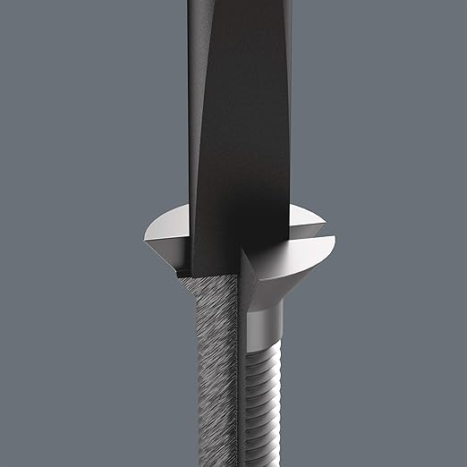Wera 05118007001 Kraftform Micro 2035 Slotted Electronics Precision Screwdriver, 2mm Head, 100mm Blade Length, Black