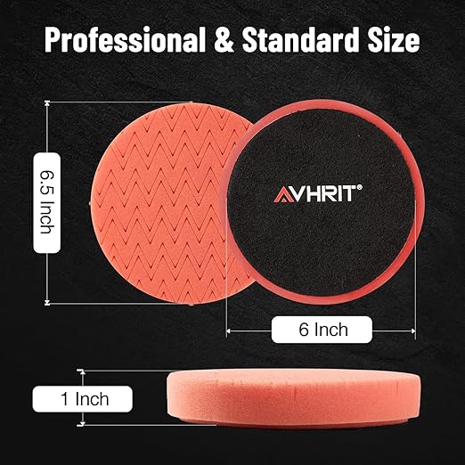 7-PCS Car Detailing Polishing Pad Set: Compatible with 6" Backing Plates, Features Dual Action Sponge Buffing Pads, Ideal for Use with Polishers to Perform Detailing, Waxing and Polishing Work