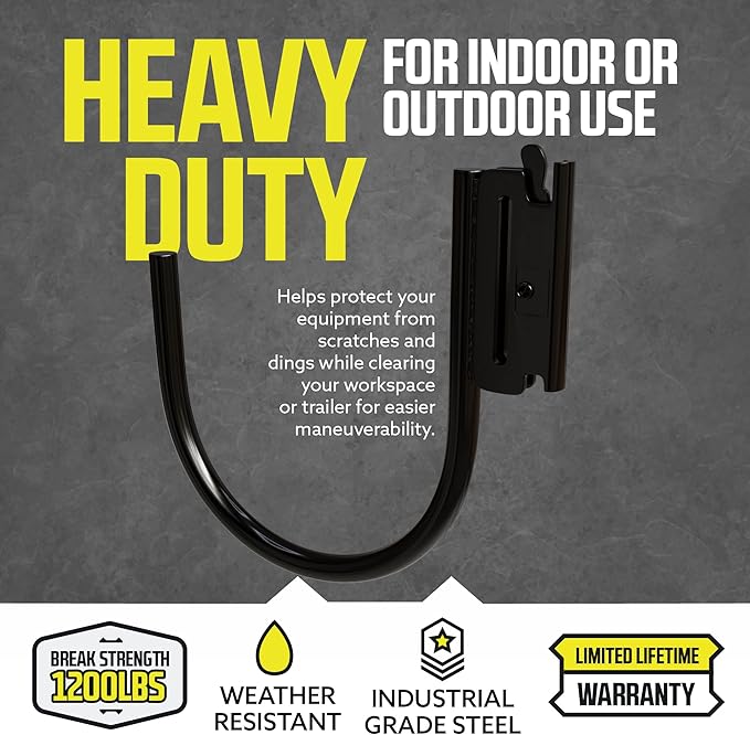 DC Cargo - E Track J Hooks (4.5" - 4 Pack) - Large Heavy Duty Accessories - Hanging Hook for Your ETrack Rail System - Use in Enclosed Trailers, Box Trucks, Vans, Garage, Workshop & Warehous