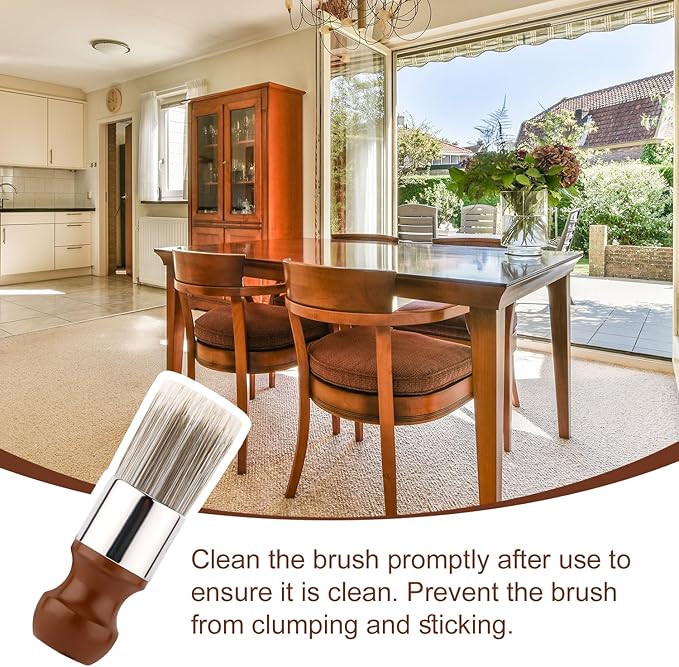 Salve Brush for Leather Furniture, Soft Nylon Bristles Wood Repair Clean Brush Gentle Polish & Wax Applicator for Leather Care