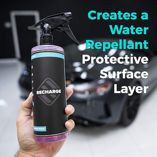 HydroSilex Recharge Car Ceramic Coating - Protective Ultra Hydrophobic Ceramic Detail Spray Replaces Wax & Sealants - DIY Friendly Car Care Products That Provide 6 Months of Protection - 8 Ounces