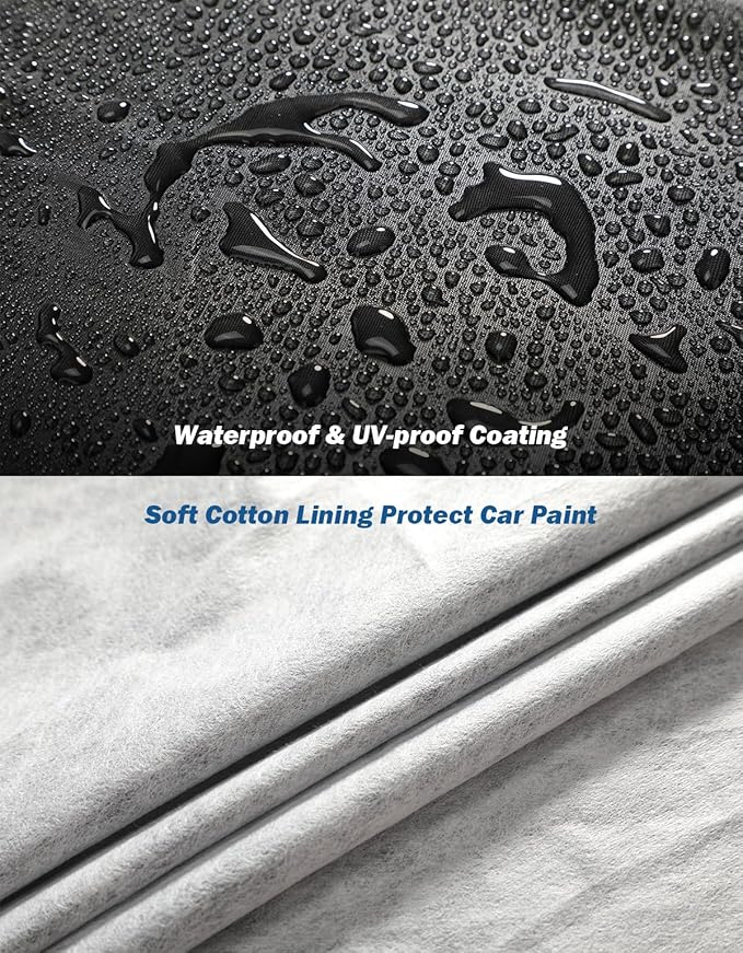 JOYTUTUS Car Cover Compatible with 2015-2026 F150 5.5ft Truck Bed, Soft Cotton Inner Crew Cab Cover, Hail Sun UV Protector Waterproof Outdoor Cover