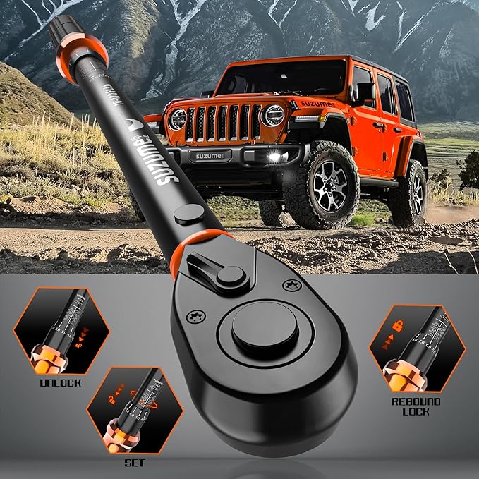 SUZUME Torque Wrench (25-250 Ft. Lb/ 32.5-325 N.m) 72 Tooth Dual-Direction Adjustable Torque Wrench 1/2 Drive with Dual-Scales ±3% High Accuracy 1/2 Torque Wrenches for Trucks