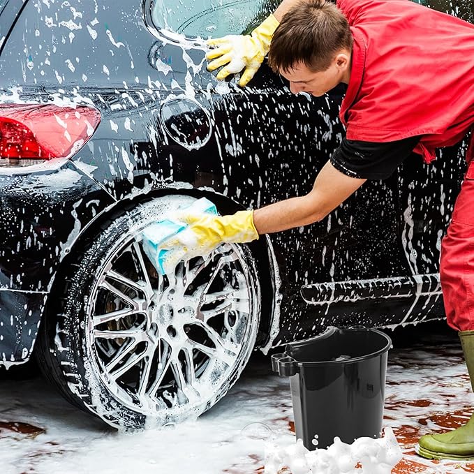 6 Pcs Car Detailing Bucket 11.6 x 8.2 Inch Portable Car Washing Bucket Multipurpose Auto Wash Tool Hanging Organizer for Accessories Tool Picnic