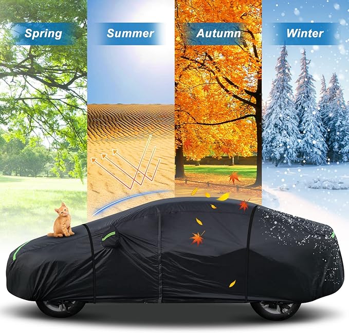 for Mercedes Benz E Car Cover Waterproof All Weather Heavy Duty Protection Outdoor Full Car Covers Windproof with Driver Side Zipper Compatible for Mercedes Benz E-Class 2006-2025 Sedan