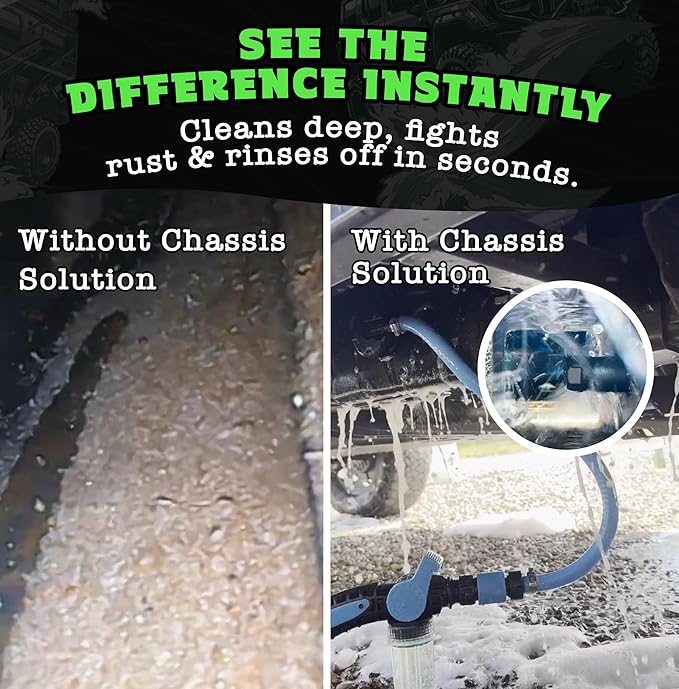 Salty Captain Chassis Flush 33.8oz | Undercarriage Cleaner & Salt Neutralizer | Prevents Rust & Corrosion on 4WD, ATV, Trailers & Off-Road Vehicles | Protective Underbody Wash