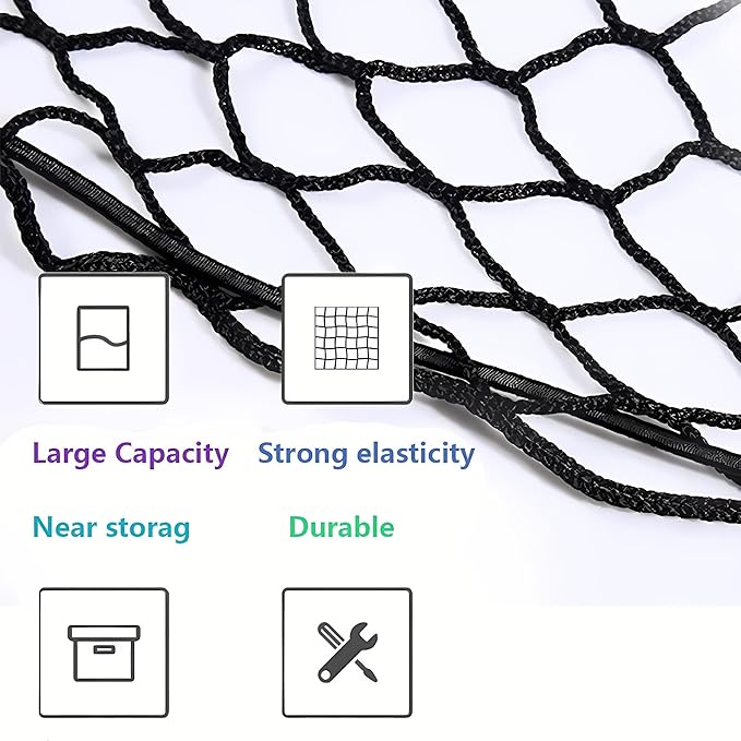 Car Rear Cargo Net, Adjustable Elastic Storage Organizer Net, Trunk Cargo Storage Net Compatible with 2018 2019 2020 2021 2022 2023 2024 2025 2026 Impreza and Crosstrek